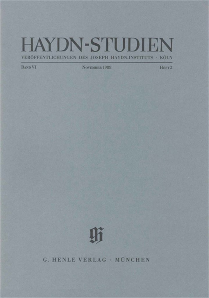 Haydn-Studien Bd. 6 Heft 2
